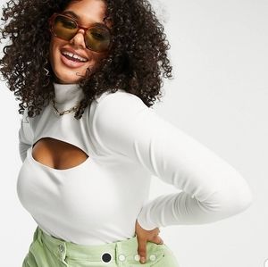 High neck cut out bodysuit